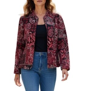 Molly & Maxx Women's Paisley Zip-Us Jacket. Medium.
